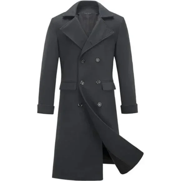 Boutique Jackets Coats Mens Long Trench Coat Double Breasted